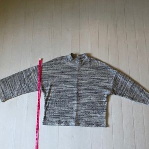 High neck soft grey long sleeve